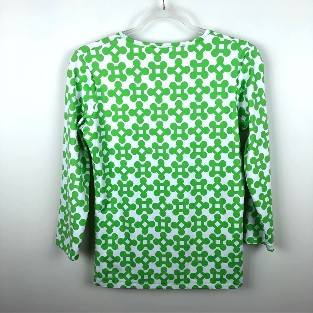 Melly M Green & White Patterned Stretchy Small S - Picture 6 of 6